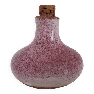 Pink stoneware bottle