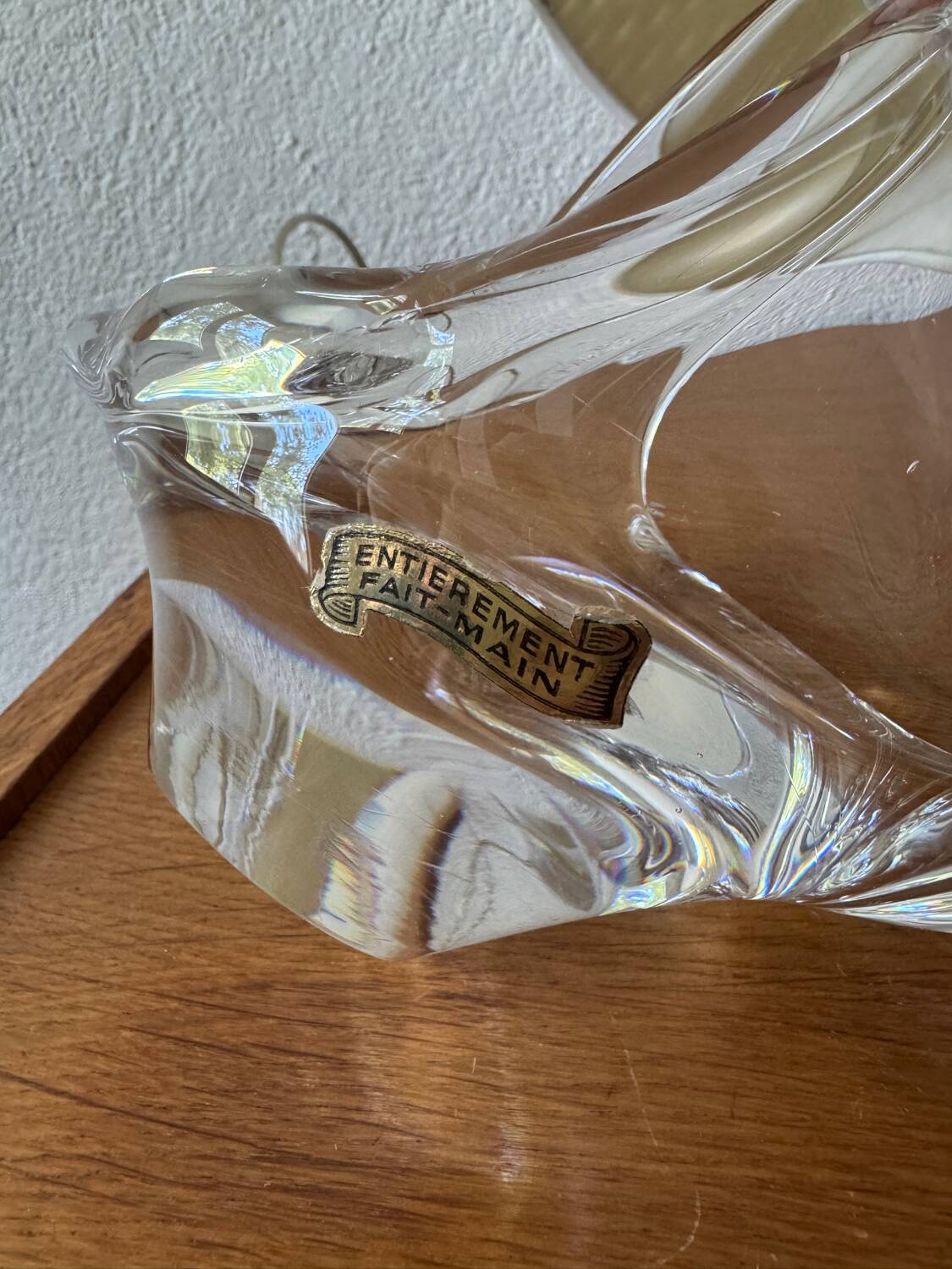 Lampe vide poche cristal années 60