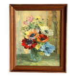 TABLEAU Vintage Bouquet d'anémones