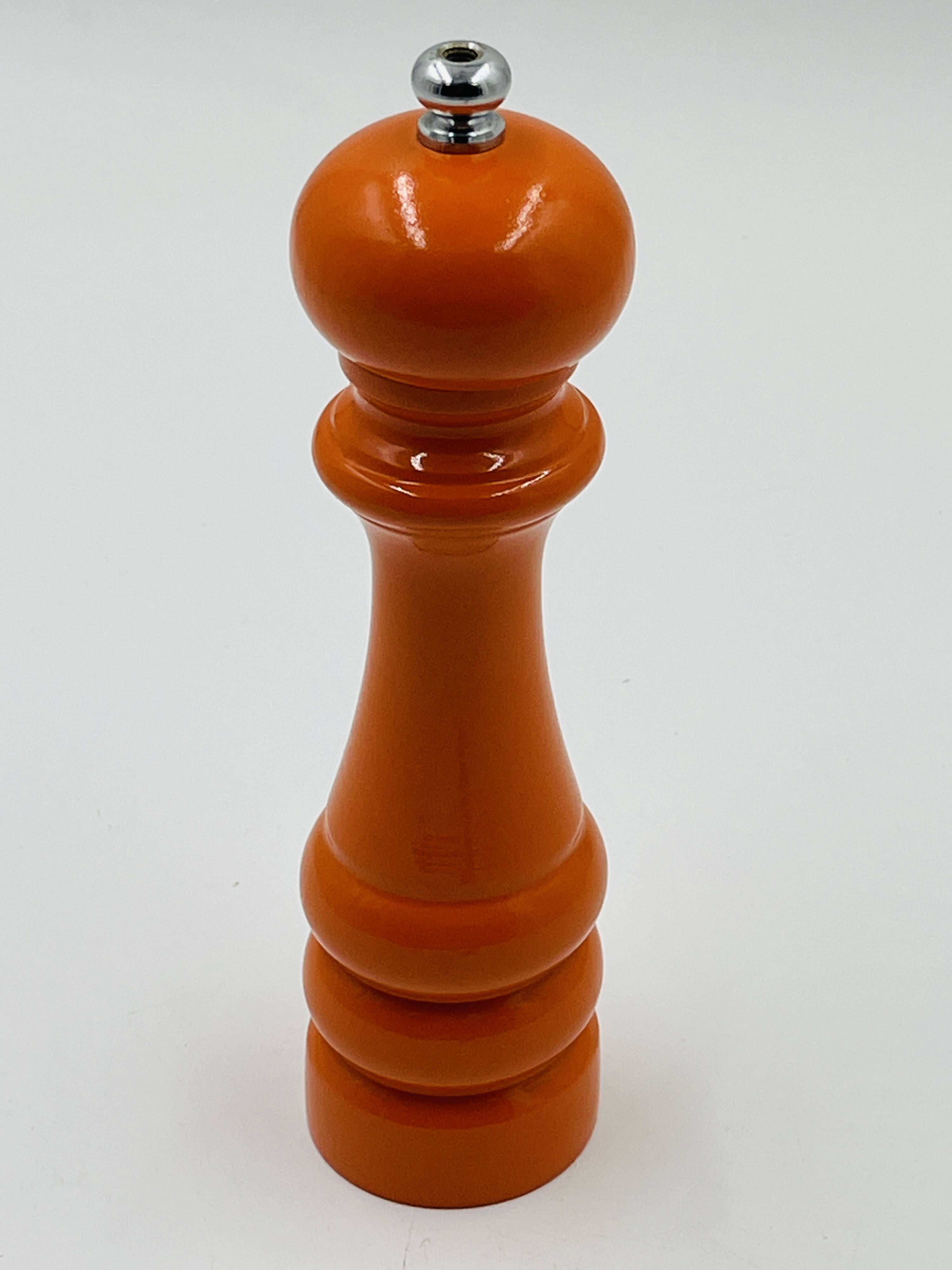 Vintage orange Peugeot pepper mill