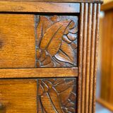Art Deco oak chest of drawers