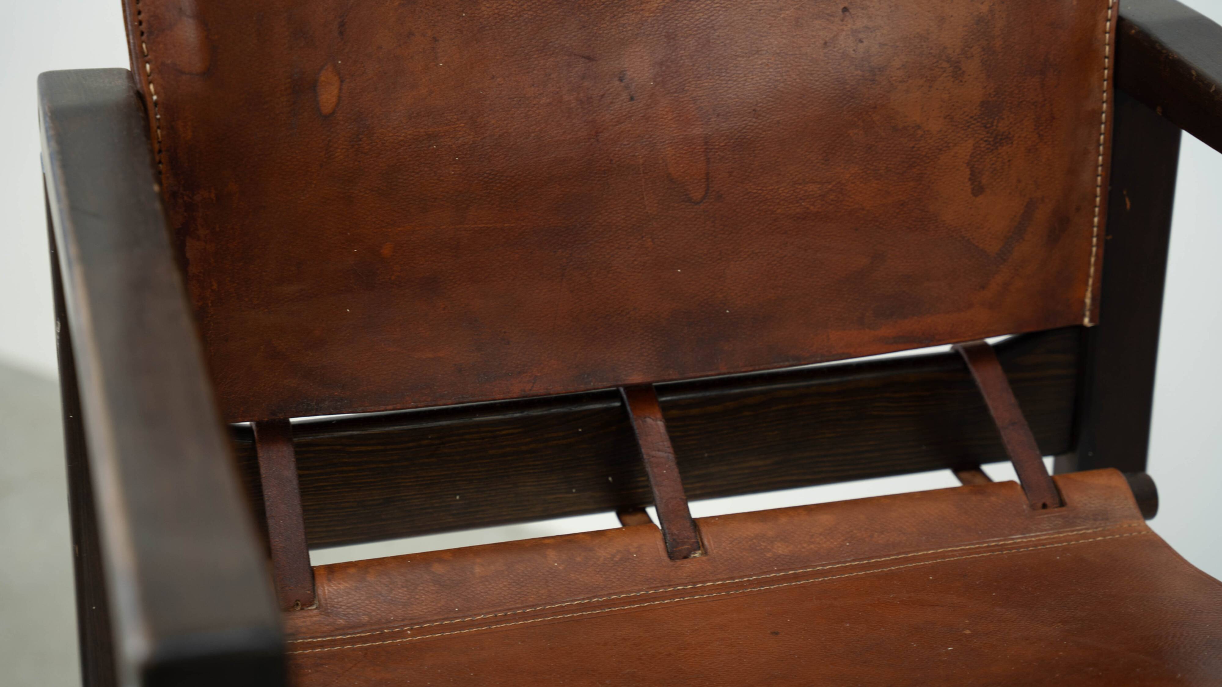 Early Karin Mobring for Ikea leather safari lounge chair