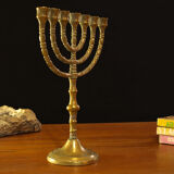 Ancient Menorah, 7-pointed bronze candlestick