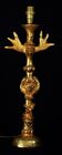 Pierre Casenove lamp base sculpture gilded bronze circa 1980