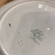 Pair of Art Nouveau barbotine lunches signed Lunéville