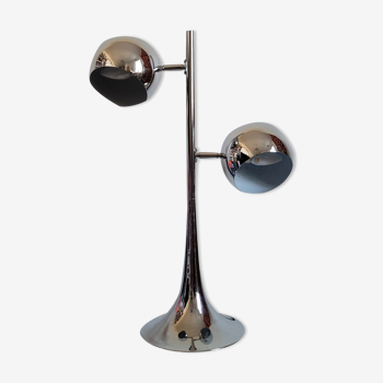 Lampe Eyeball vintage acier chromé 1960