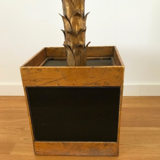 Floor lamp palm metal gilded from the 70s