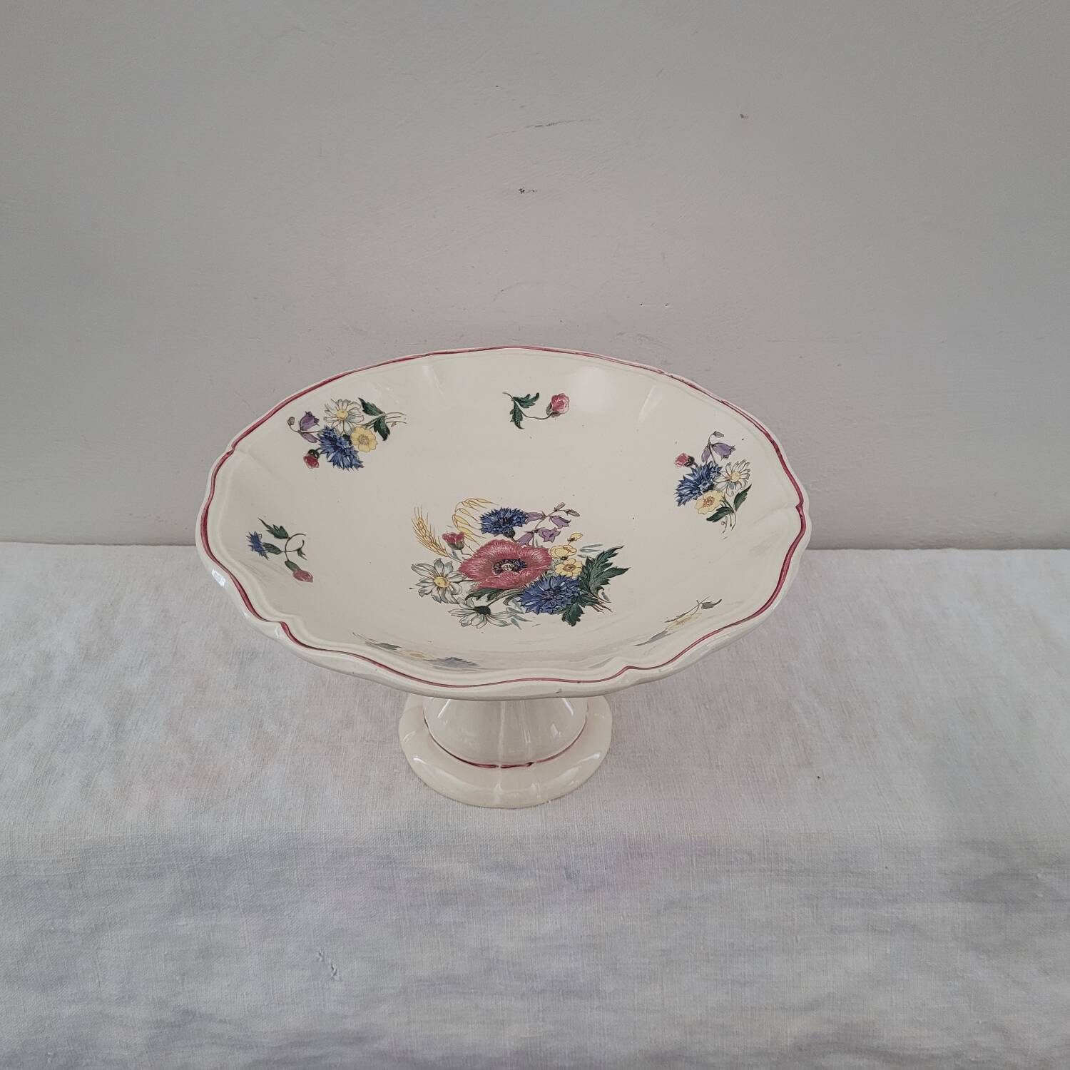 Rustic Compote Dish Digoin Sarreguemines 1930