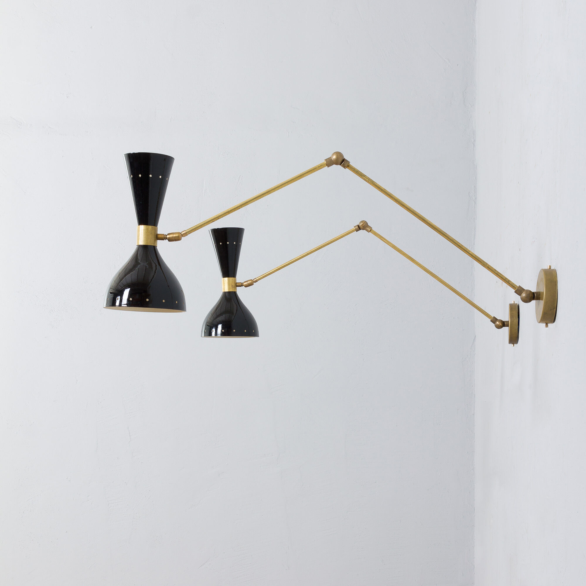 Set of 2 Italian sconces adjustable wall lamps