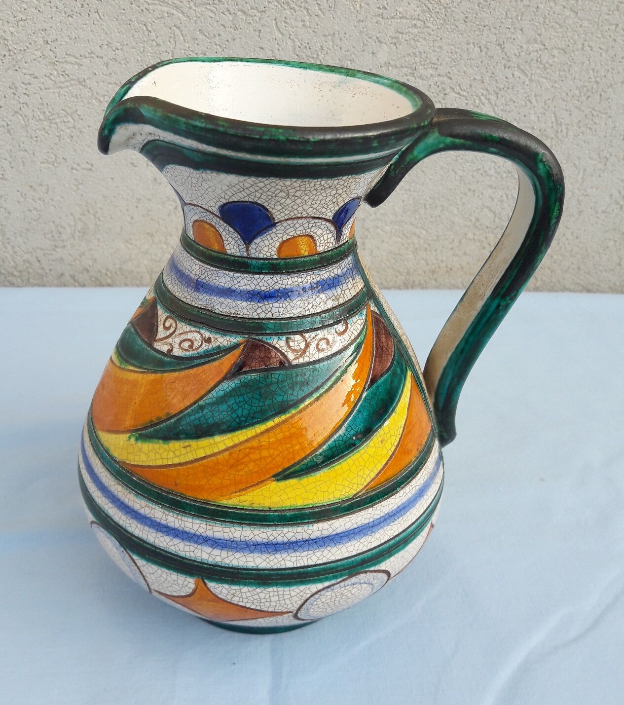 Italian ceramic pitcher