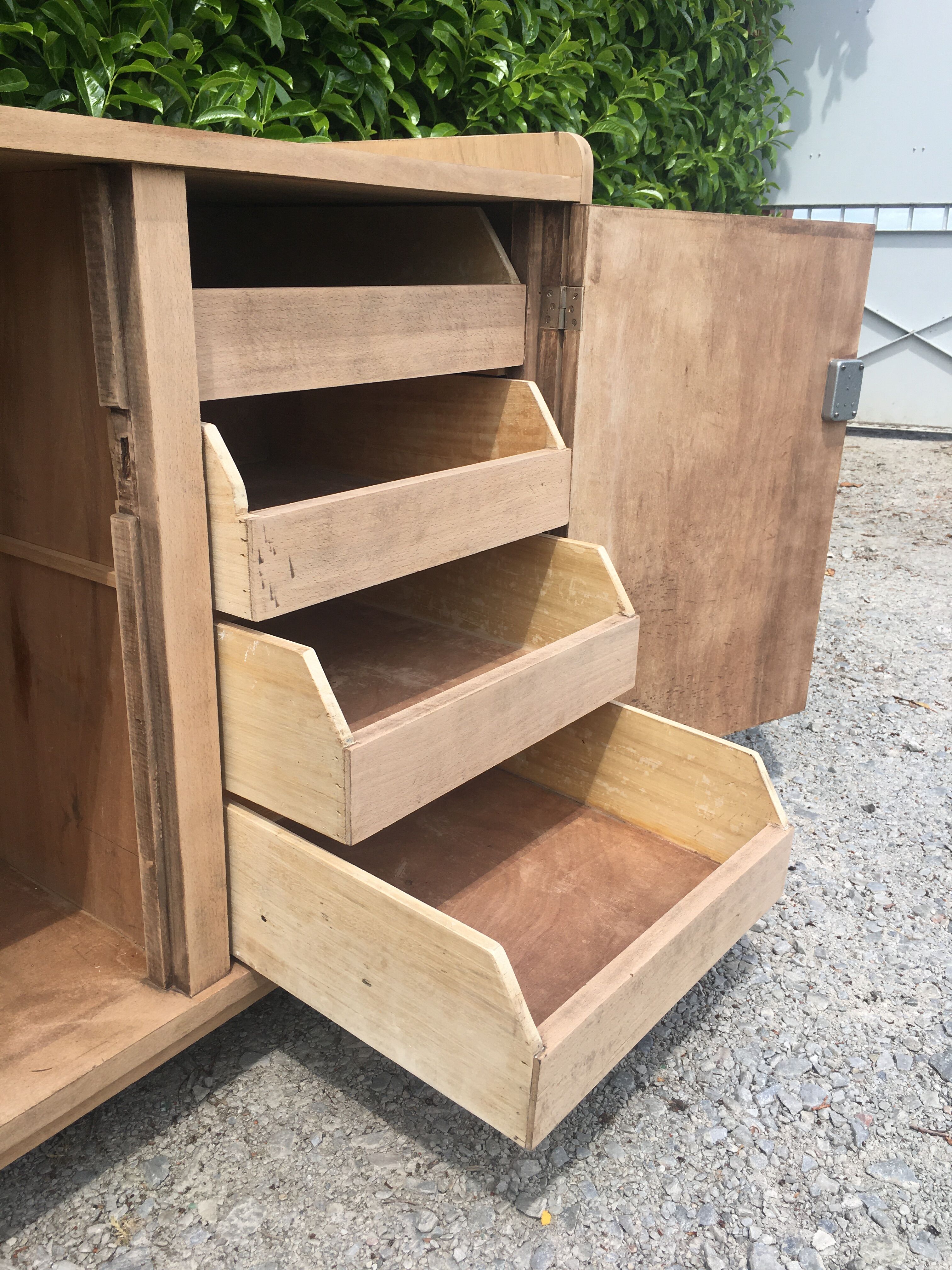 Parisian buffet feet compass raw wood