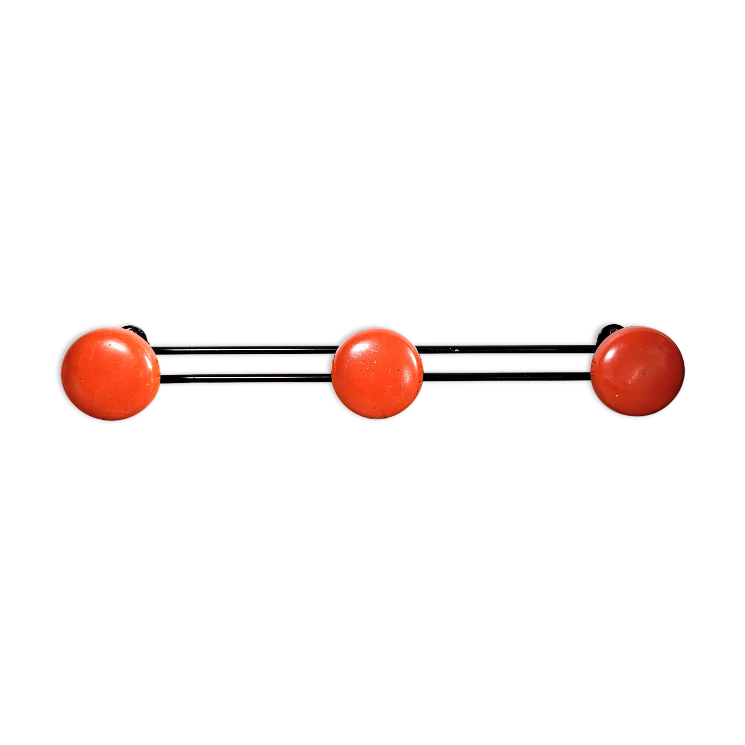 Wall coat rack 3p red 1960