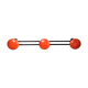 Wall coat rack 3p red 1960