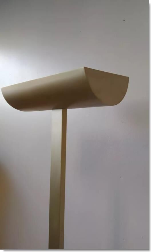 Halogen floor lamp golden matte vintage italian flos