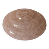Speckled pink opaline pendant light