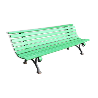 Public garden bench with cast iron base 1930 years