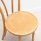 Thonet style heart bistro chair in beech