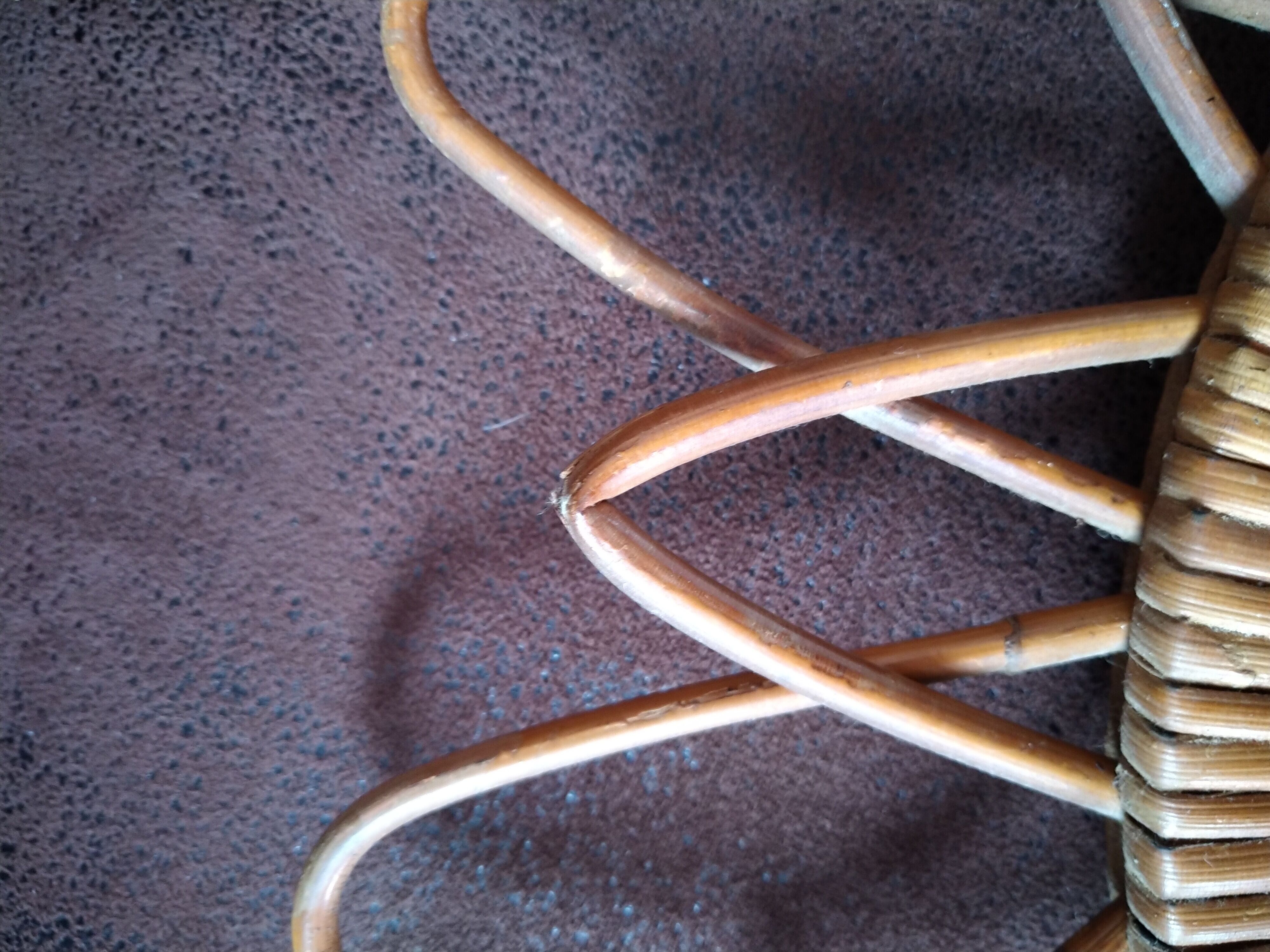 Vintage rattan sun mirror 46cm