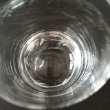 Set of 6 sober Daum crystal glasses