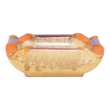 Square orange bowl ashtray
