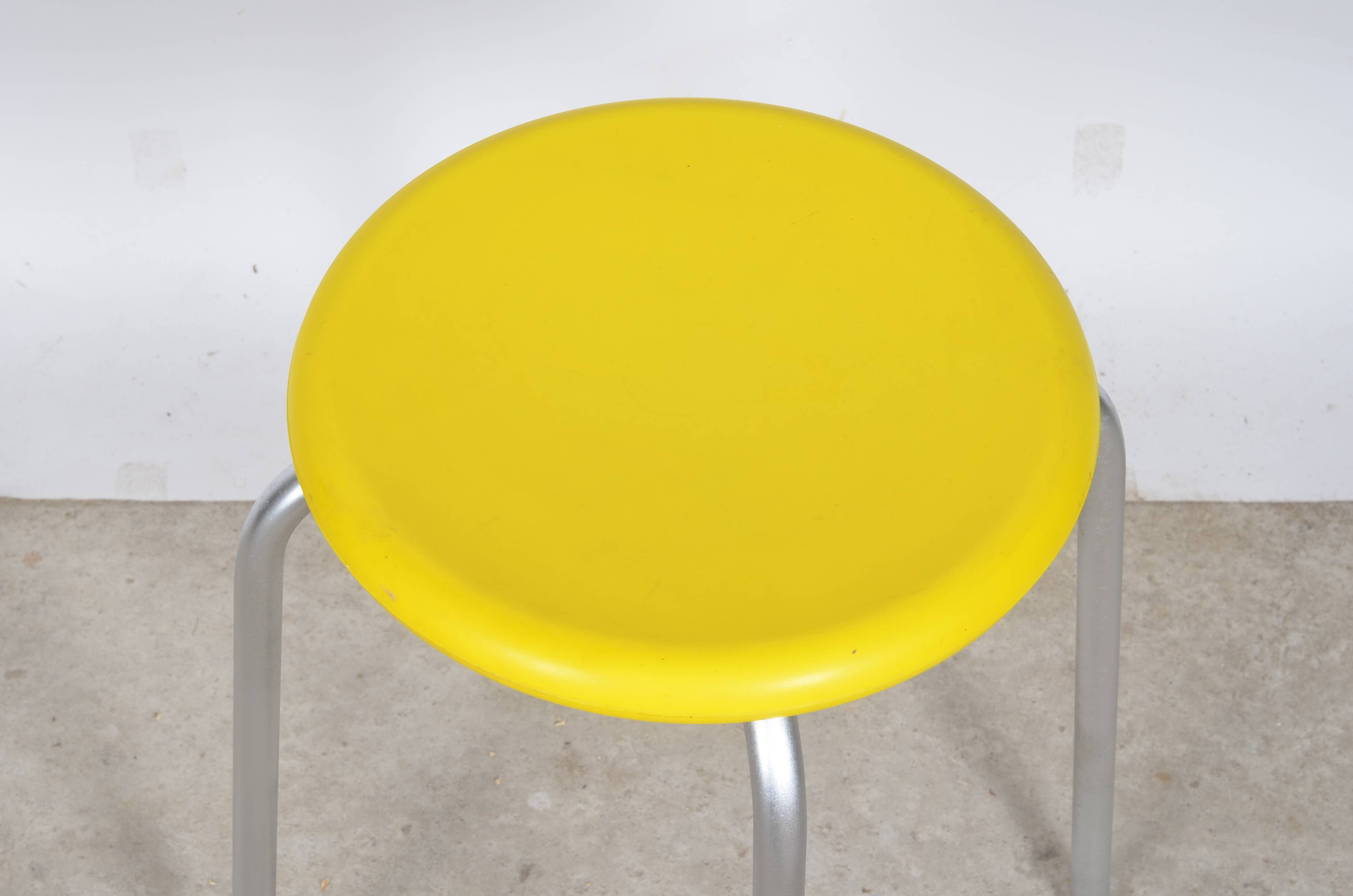 Yellow bakelite stool