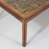 Rosewood and ceramic coffee table