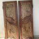 Two-door burl wood wardrobe