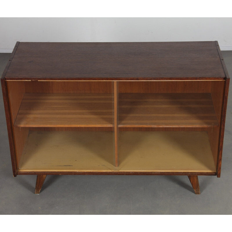 Dark oak chest of drawers designed by Jiri Jiroutek, model U-452, 1960