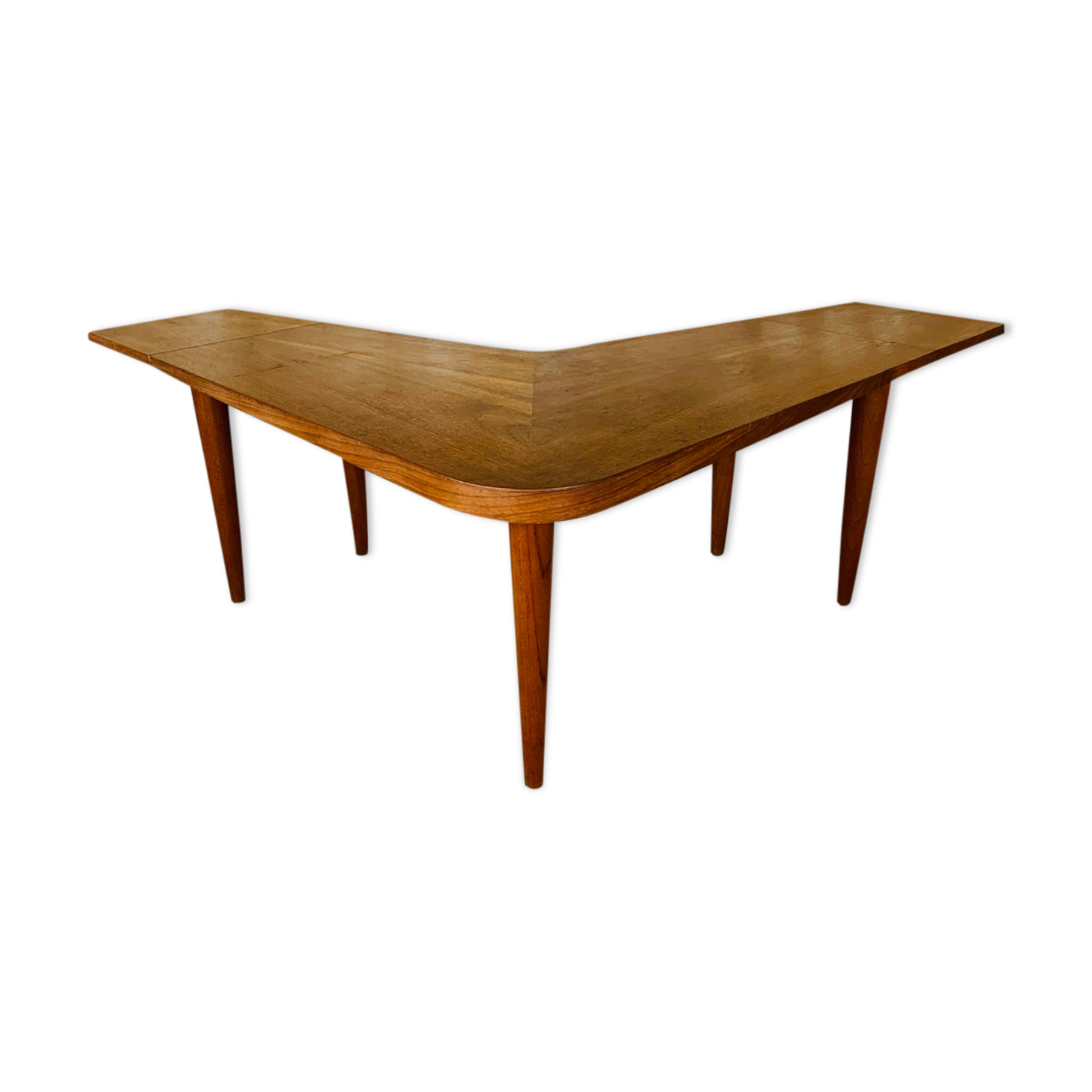 Vintage Scandinavian boomerang coffee table with folding extensions by Samcom, 1960