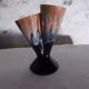 Vintage double neck vase in flamed stoneware