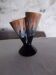 Vase vintage double col en grès flammé