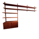 Unité murale modulaire en teck vintage scandinave “Veggen De Luxe”, Norvège