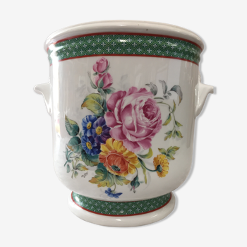 Ancien cache-pot vase véritable porcelaine france paris art décoratif design