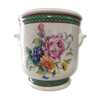 Ancien cache-pot vase véritable porcelaine france paris art décoratif design