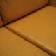 Orange leather sofa, Danish design, 1970s, production: Denmark