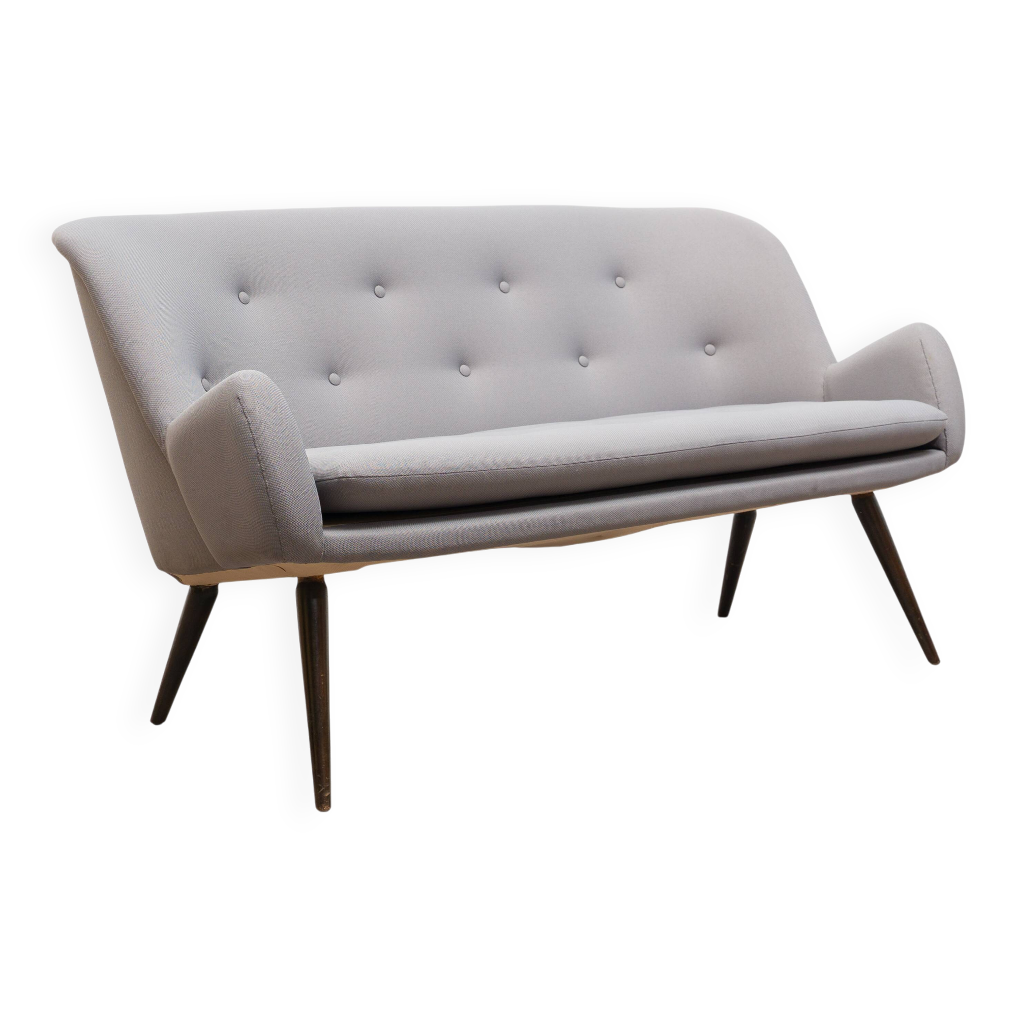 2.5-seater cocktail sofa, 1950s. Professionally restored.