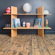 Solid oak library, Iloss AMPM, shelving unit