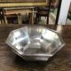 Octagonal silver-plated metal dish, Christofle.