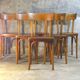 Série de 6 chaises Thonet 1960 bistrot