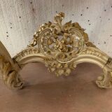 Carved console Louis XV style painted and gilded wood XX century