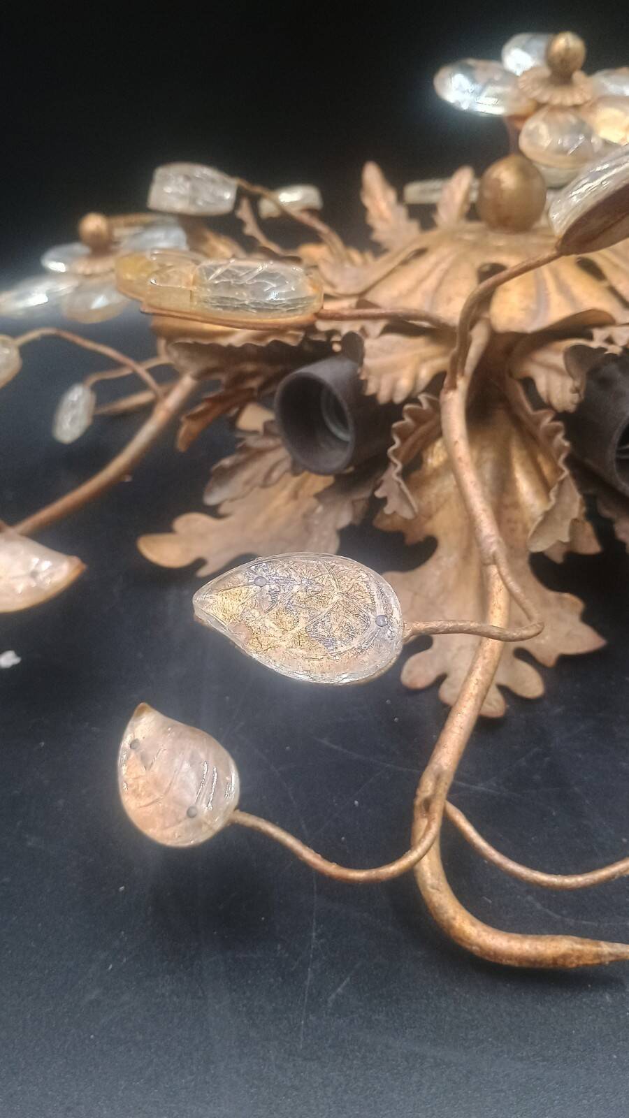 Florentine wall light or ceiling light by Banci Firenze, 1970s Maison Baguès.