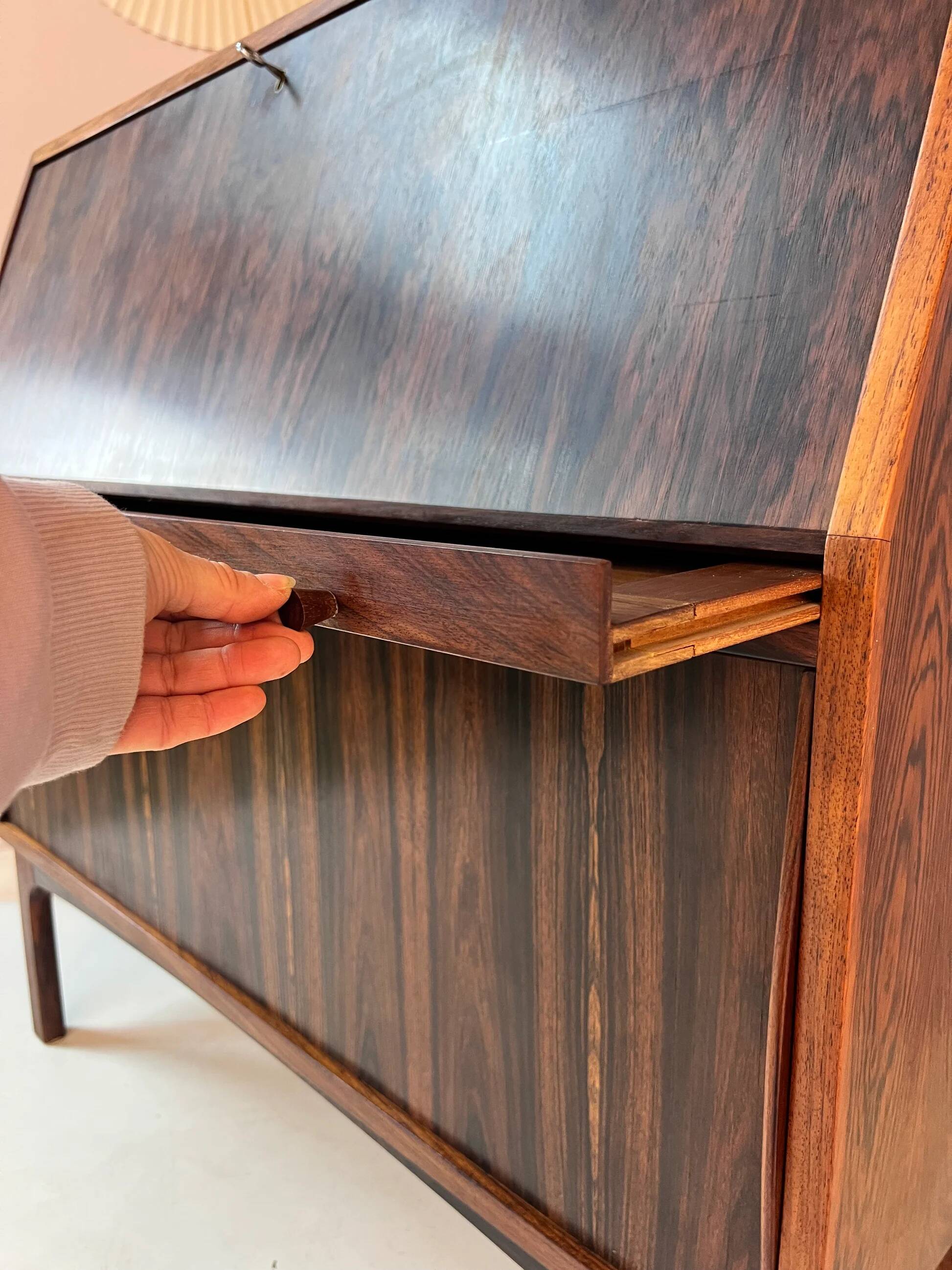 Secrétaire en palissandre par Bernhard Pedersen & Sohn