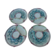 Set of four artichoke plates in earthenware