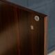 20thC ITALIAN STANDING DRY BAR IN HARDWOOD & CREAM LAMINATE c.1970