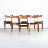 60s Schionning and Elgaard teak dining chair for Randers set/6
