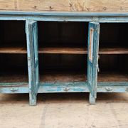 Antique glass-fronted buffet in Burmese teak
