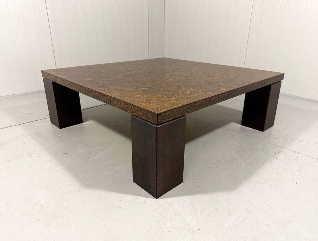 Danish coffee table in wenge end-grain mosaic Tranekaer Denmark