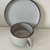 Two-tone stoneware breakfast mug