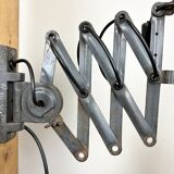 Grey Industrial Scissor Wall Lamp from Elektroinstala, 1960s