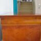 Cherry wood ogee chest of drawers - 4 drawers - 80s - long chest of drawers - Louis Philippe style